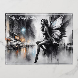 Urban dunkle Feen Fantasy futuristische gotische S Folien Feiertagspostkarte