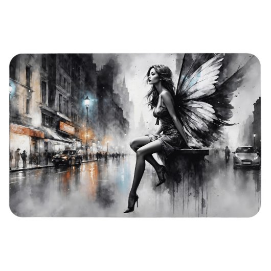 Urban dunkle Feen Fantasy futuristische gotische S Magnet (Horizontal)