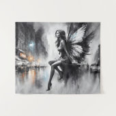 Urban dunkle Feen Fantasy futuristische gotische S Wandteppich (Vorderseite (Horizontal))