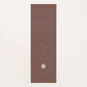 Urban Earthy Industrial Dark Rustic Monogram Yogamatte (Vorderseite)
