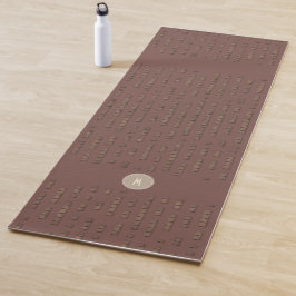 Urban Earthy Industrial Dark Rustic Monogram Yogamatte