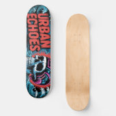 Urban Echoes Neon Ukiyo-E Graffiti Art Skateboard (Vorderseite)