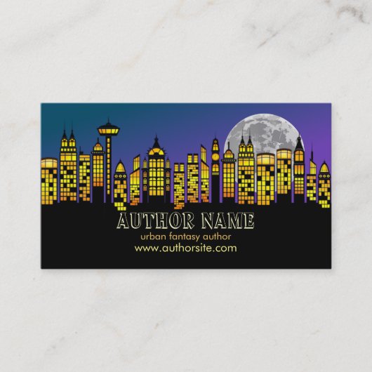 Urban Fantasy Author Business Card Visitenkarte (Vorderseite)