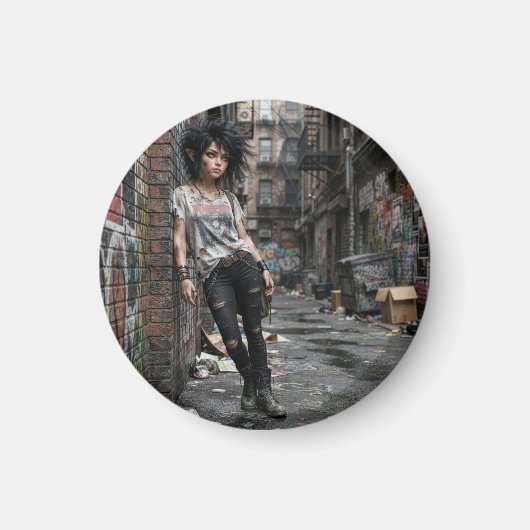 Urban Fantasy Cool Girl Magnet (Vorne)