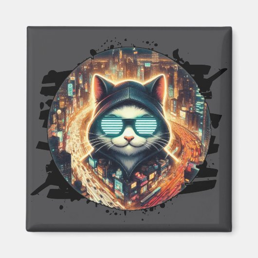 Urban Feline Guardian Magnet (Vorne)