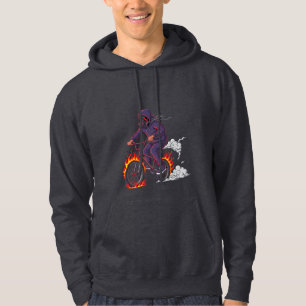 Urban Flame Rider   Gasmaske Biker Streetwear Hoodie