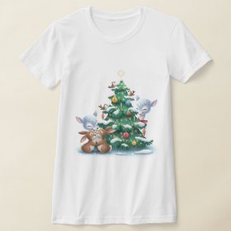 Urban Forest Rebels: 3D Graffiti Winter Wildlife  T-Shirt