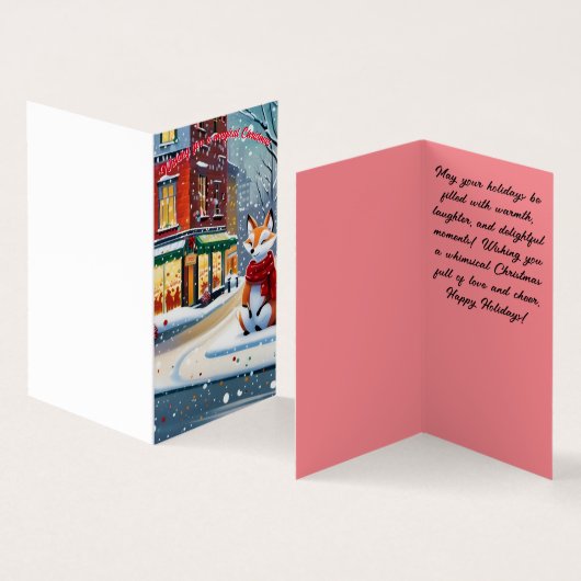 Urban Fox Chriostmas Card (Innenseite und Außenseite)