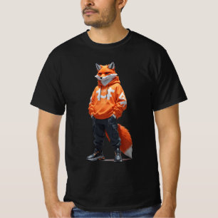 Urban Fox Vibes - Futuristische Streetwear Design T-Shirt