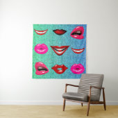Urban Funky Angesagte Cool Lips Muster Wandteppich (Beispiel)