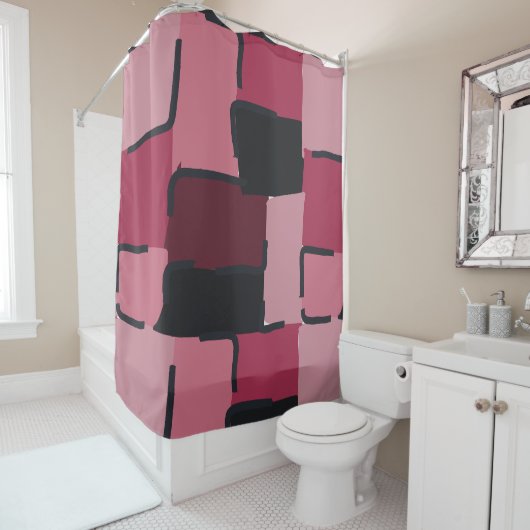 Urban Geo | Blush Muted | Hero Muster Duschvorhang (Beispiel)