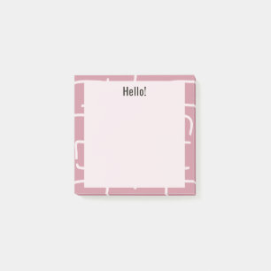 Urban Geo Dusty Rose Blender-Muster Post-it Klebezettel
