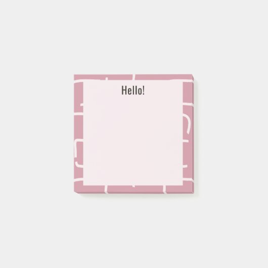 Urban Geo | Dusty Rose | Blender-Muster Post-it Klebezettel (Vorderseite)