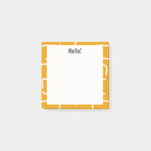 Urban Geo Gelb Orange Blender Muster Post-it Klebezettel