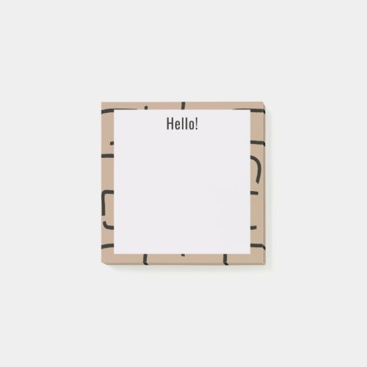 Urban Geo | Onyx Neutral | Blender Muster Post-it Klebezettel (Vorderseite)