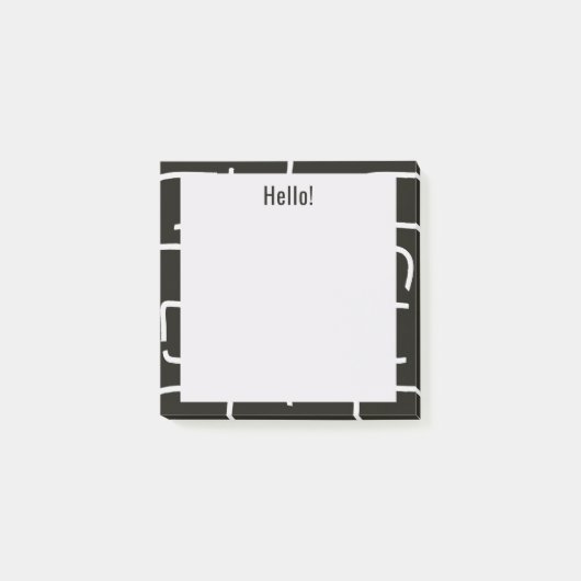 Urban Geo | Onyx Neutral | Blender Muster Post-it Klebezettel (Vorderseite)