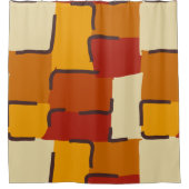 Urban Geo | Terra Warm | Hero Pattern Duschvorhang (Vorderseite)