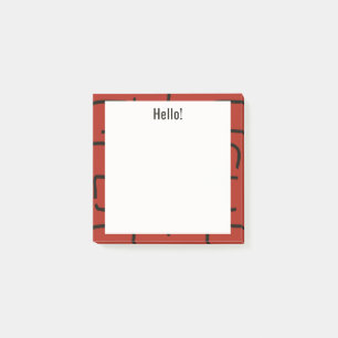 Urban Geo Vintage Rot Blender Muster Post-it Klebezettel