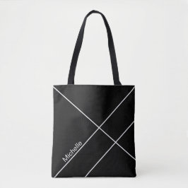 Urban Geometric Black Mit Monogramm Tasche