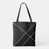 Urban Geometric Black Mit Monogramm Tasche (Rückseite)
