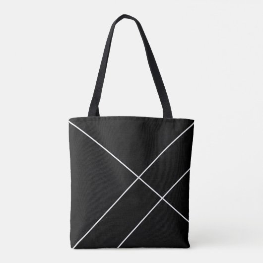 Urban Geometric Black Mit Monogramm Tasche (Rückseite)