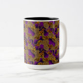 Urban Glam Animal Print With Chains On Purple Zweifarbige Tasse (VorderseiteRechts)