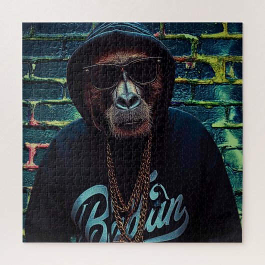 Urban Gorilla – Street Style Canvas Art Print Puzzle (Vertikal)
