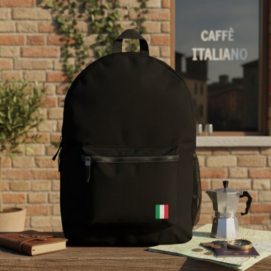 Urban Gorpcore Technical Black Backpack Printed  Bedruckter Rucksack