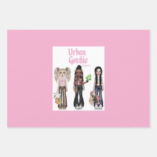 Urban Gothic Vampire Geschenkpapier 11 Set (Vorderseite)