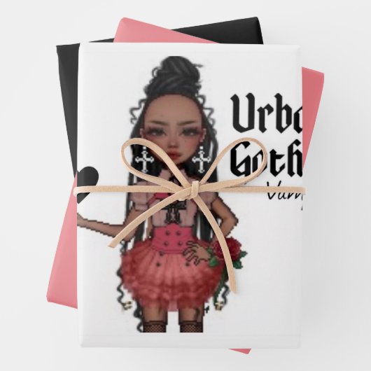 Urban Gothic Vampires Gift Wrap 2 Geschenkpapier Set (Beispiel)