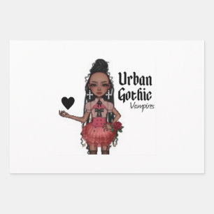 Urban Gothic Vampires Gift Wrap 2 Geschenkpapier Set