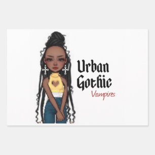 Urban Gothic Vampires Gift Wrap 3 Geschenkpapier Set