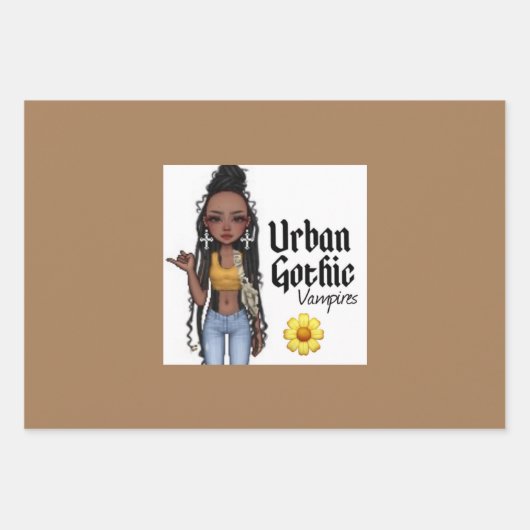 Urban Gothic Vampires Gift Wrap 4 Geschenkpapier Set (Vorderseite)