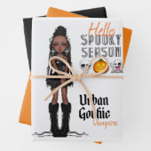 Urban Gothic Vampires Gift Wrap 5 Geschenkpapier Set (Beispiel)