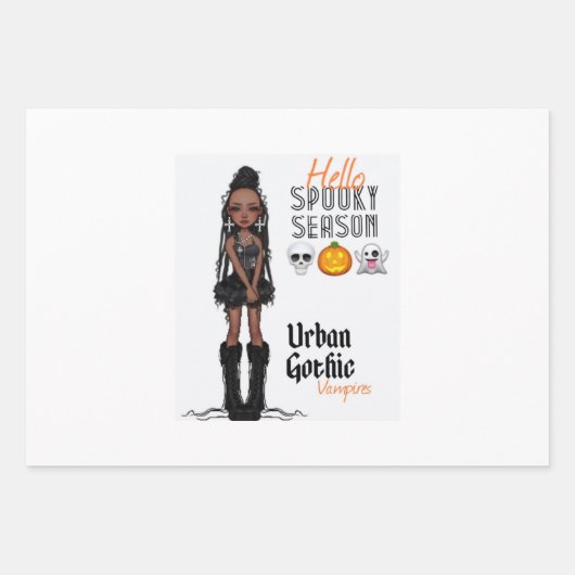 Urban Gothic Vampires Gift Wrap 5 Geschenkpapier Set (Vorderseite)