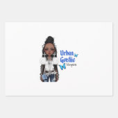 Urban Gothic Vampires Gift Wrap 8 Geschenkpapier Set (Vorderseite)