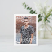 Urban Grad Foto Abschluss Danke Postcard Postkarte (Stehend Vorderseite)