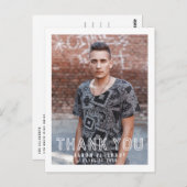 Urban Grad Foto Abschluss Danke Postcard Postkarte (Vorne/Hinten)