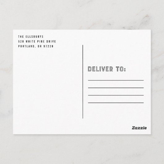 Urban Grad Foto Abschluss Danke Postcard Postkarte (Rückseite)