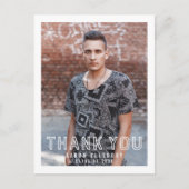 Urban Grad Foto Abschluss Danke Postcard Postkarte (Vorderseite)