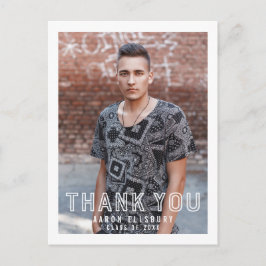 Urban Grad Foto Abschluss Danke Postcard Postkarte