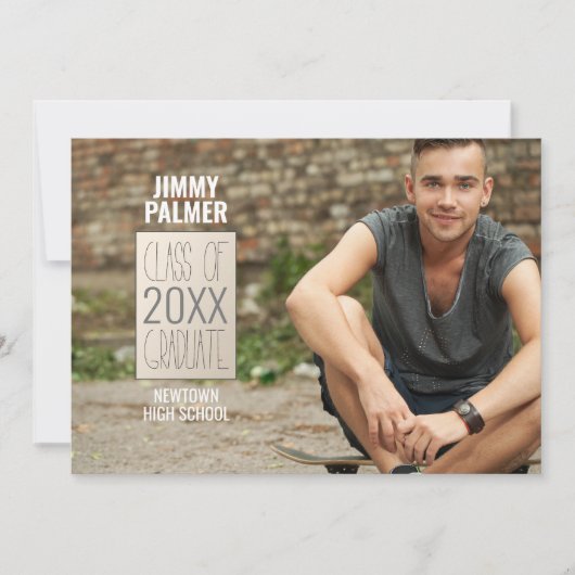 Urban Graduate Foto Dankeskarte (Vorderseite)