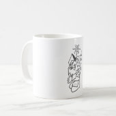 Urban Graffiti Abstrakt Cityscape Kaffeetasse (Vorderseite Links)