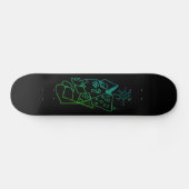 Urban Graffiti Abstrakt Cityscape Skateboard (Horizontal)