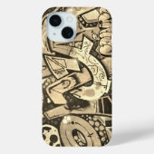 Urban Graffiti Art Beige Case-Mate iPhone Hülle (Rückseite)