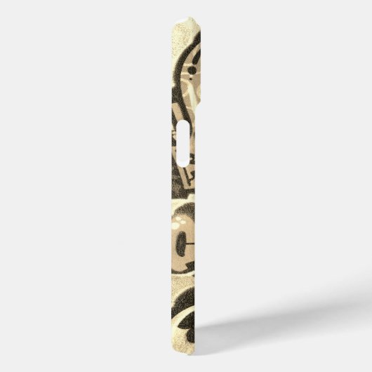 Urban Graffiti Art Beige Case-Mate iPhone Hülle (Rückseite / Rechts)