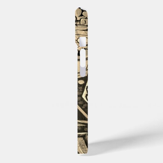 Urban Graffiti Art Beige Case-Mate iPhone Hülle (Rückseite / Links)