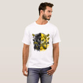 Urban Graffiti Cat Design T-Shirt (Vorne ganz)