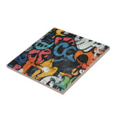 Urban Graffiti Collage with Bold Colors  Paint (4) Fliese (Seite)