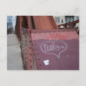 Urban Graffiti danke Postcard Postkarte (Vorderseite)